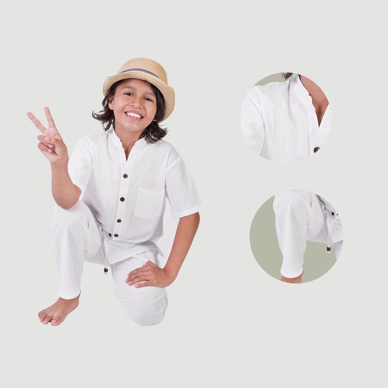 FORBER - CONJUNTO NIÑO BLANCO 2 PIEZAS