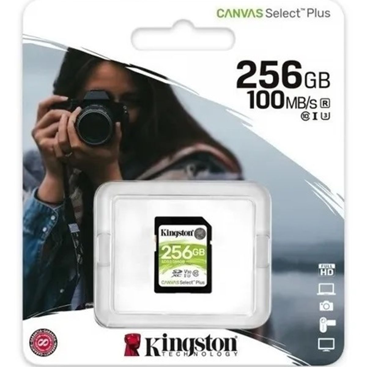 KINGSTON - Memoria  SD 256 GB Kingston Canvas Select Plus Camara