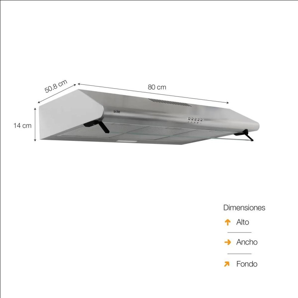 SOLE - Campana Extractora Sole TURE20CO 80cm