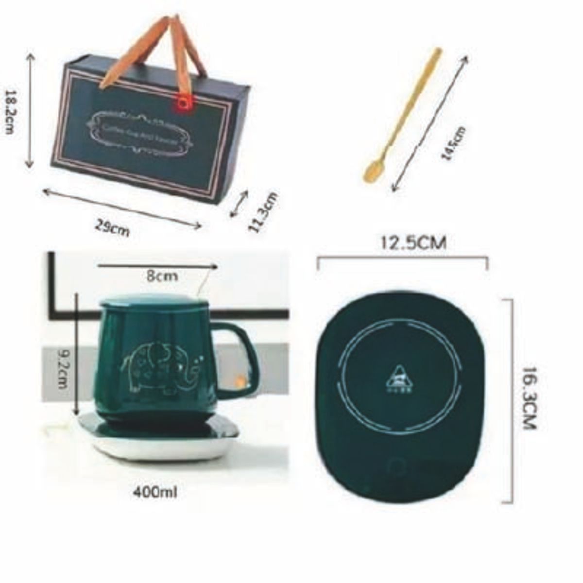 GENERICO - Taza Calentadora Eléctrica  Ideal para Café Té y Bebidas en Oficina o Casa