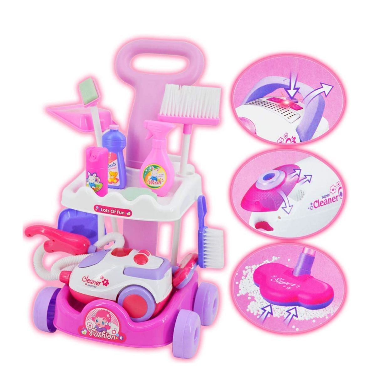GENERICO - SET DE LIMPIEZA INFANTIL ROSA