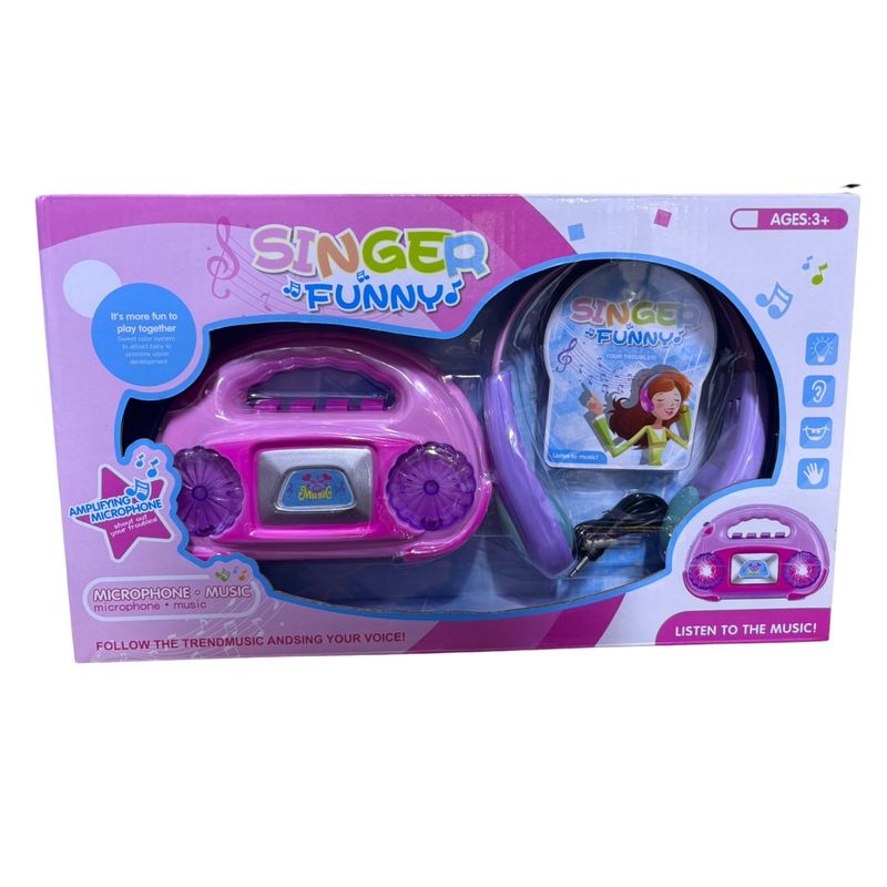 GENERICO - RADIO DE JUGUETE CON AUDIFONOS ROSADO