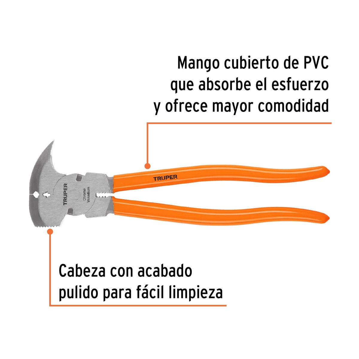 TRUPER - ALICATE DE HACENDADO MANGO PVC 11” 28cm TRUPER