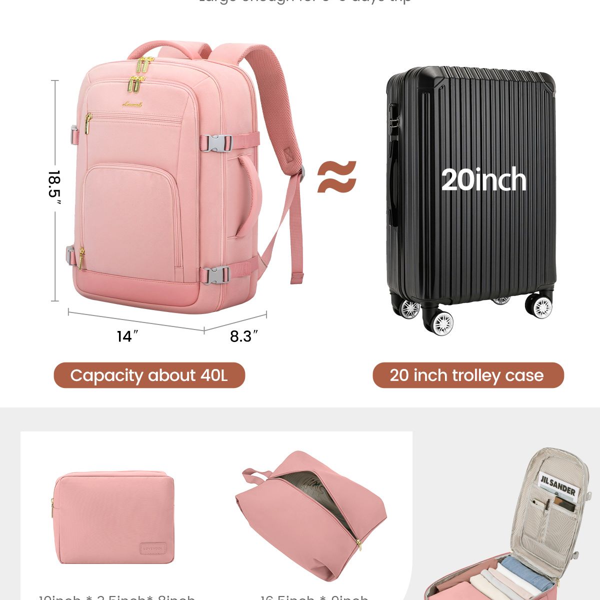 LOVEVOOK - MOCHILA VIAJERA RENE LOVEVOOK PORTALAPTOP