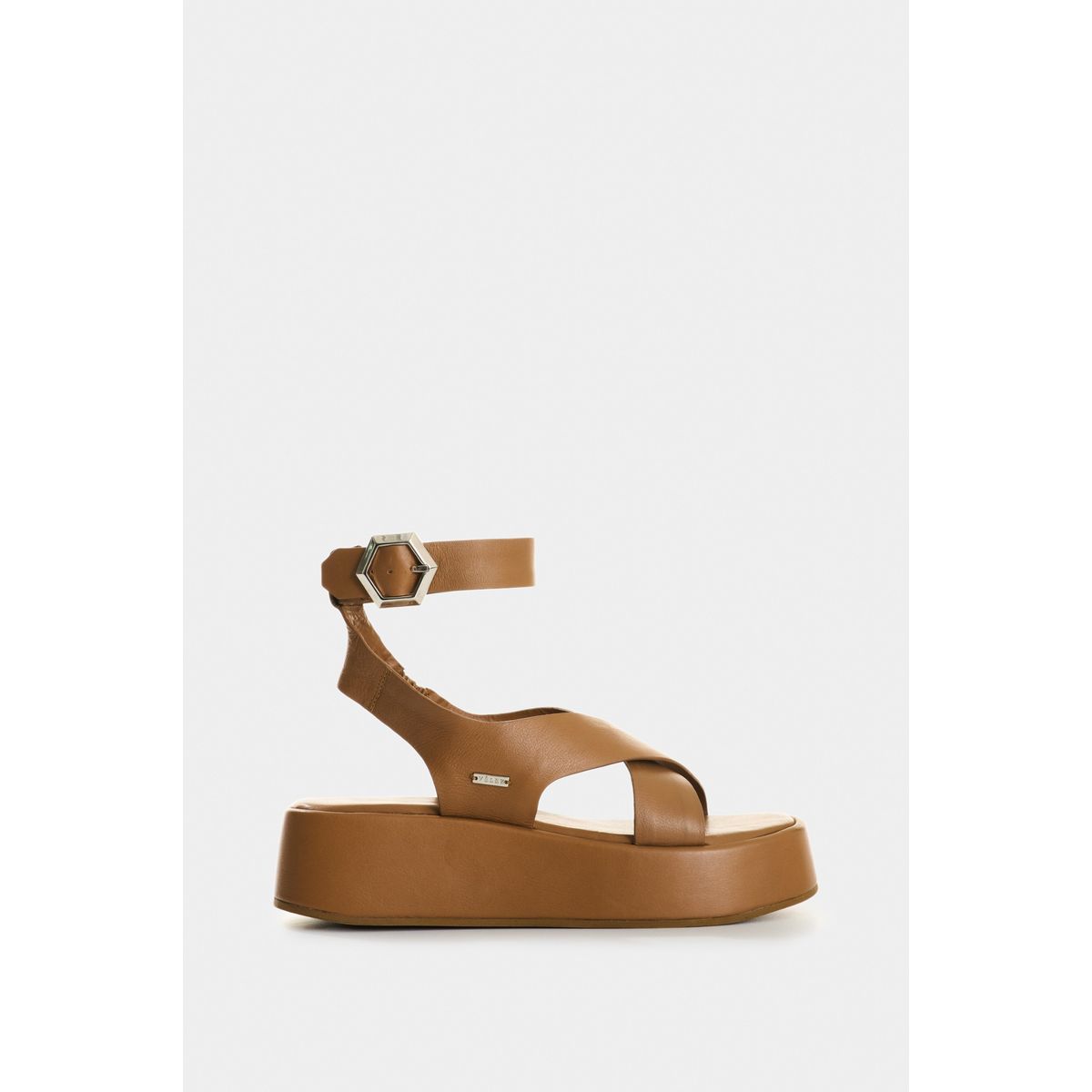 VELEZ - Vélez Sandalia Plataforma De Cuero Para Mujer Mentha Miel