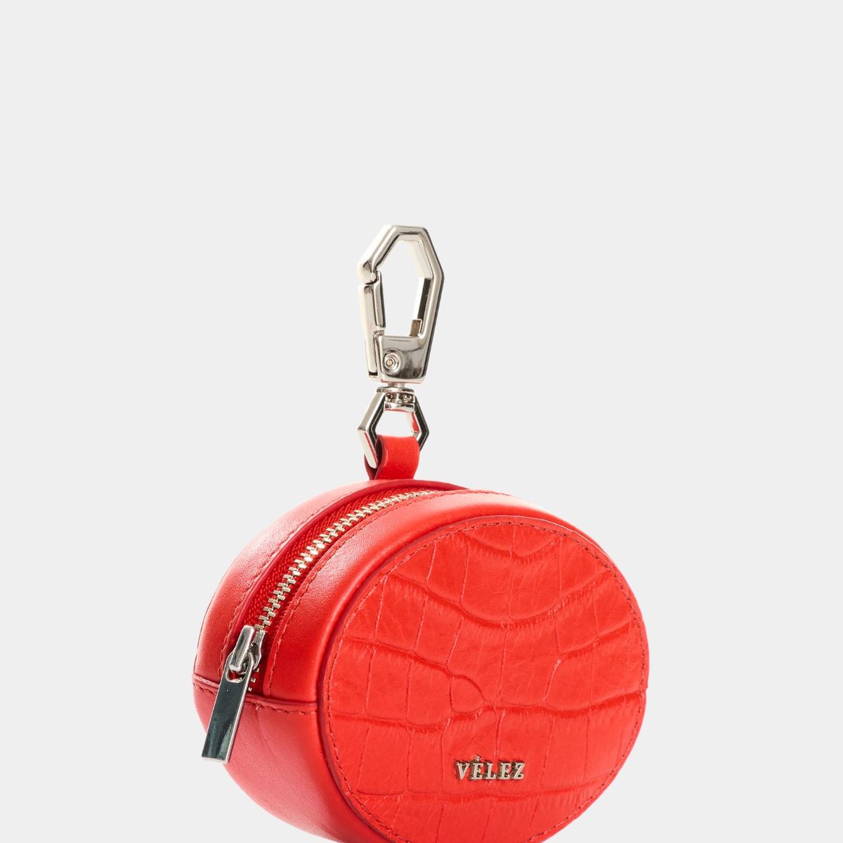 VELEZ - Vélez Monedero De Cuero Grabado Para Mujer Aria Rojo