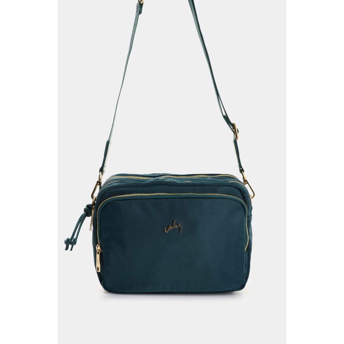 VELEZ - Vélez Manos Libres En Lona Y Cuero Mujer Square Agua Marina