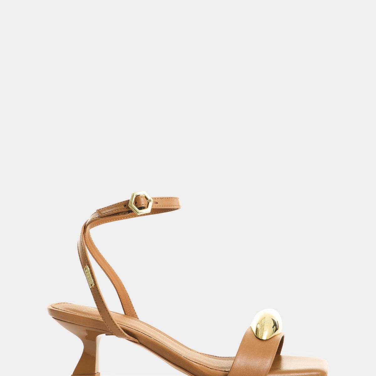 VELEZ - Vélez Sandalia Tacón De Cuero Para Mujer Cleo Miel