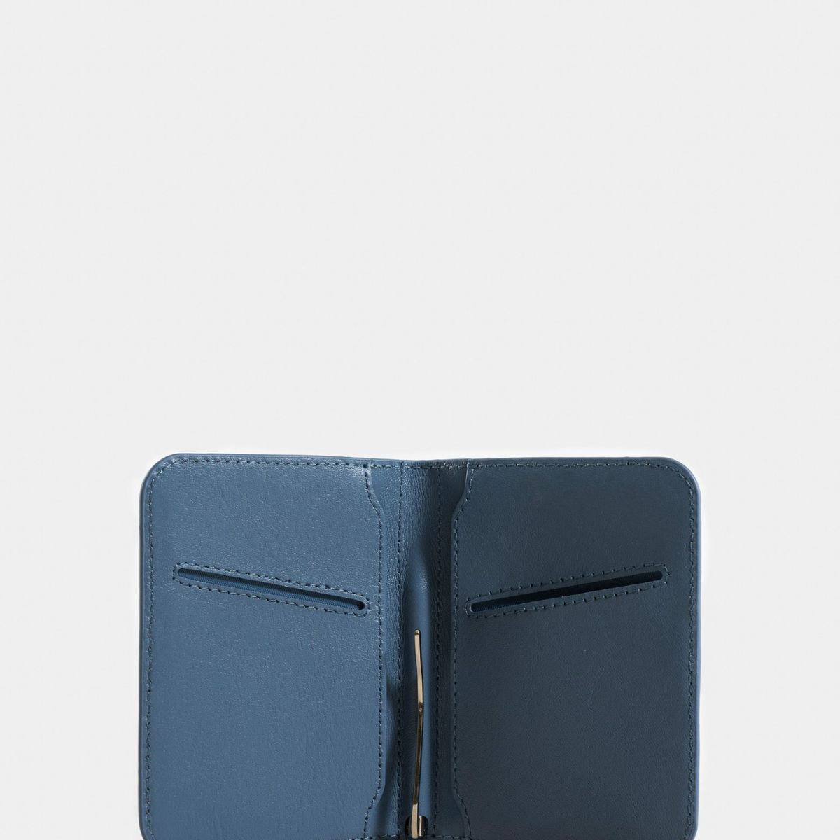 VELEZ - Vélez Porta Billetes Boreal Cuero Hombre Imantado Azul Claro