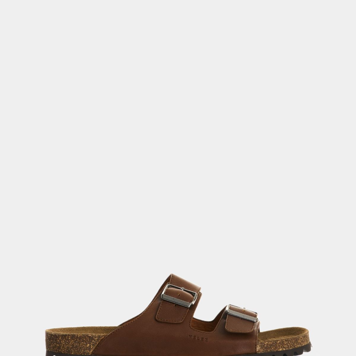 VELEZ - Vélez Sansalia Plana Elia Cuero Hombre Doble Hebilla Miel