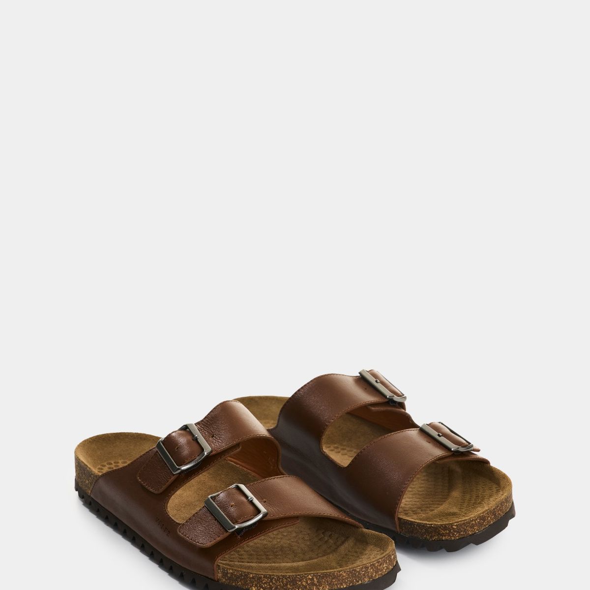 VELEZ - Vélez Sansalia Plana Elia Cuero Hombre Doble Hebilla Miel