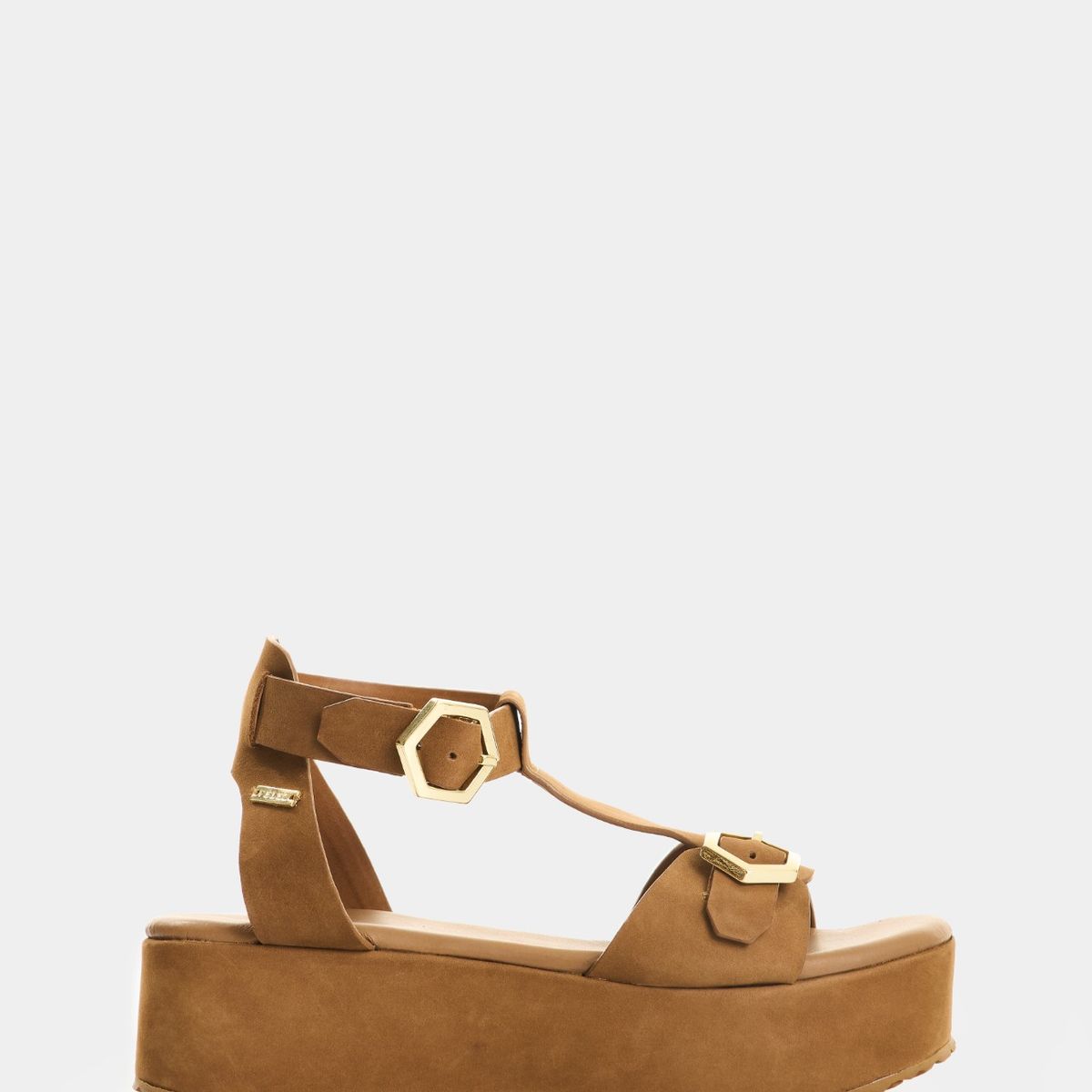 VELEZ - Vélez Sandalia Plataforma Calix Cuero Mujer Hebilla Miel