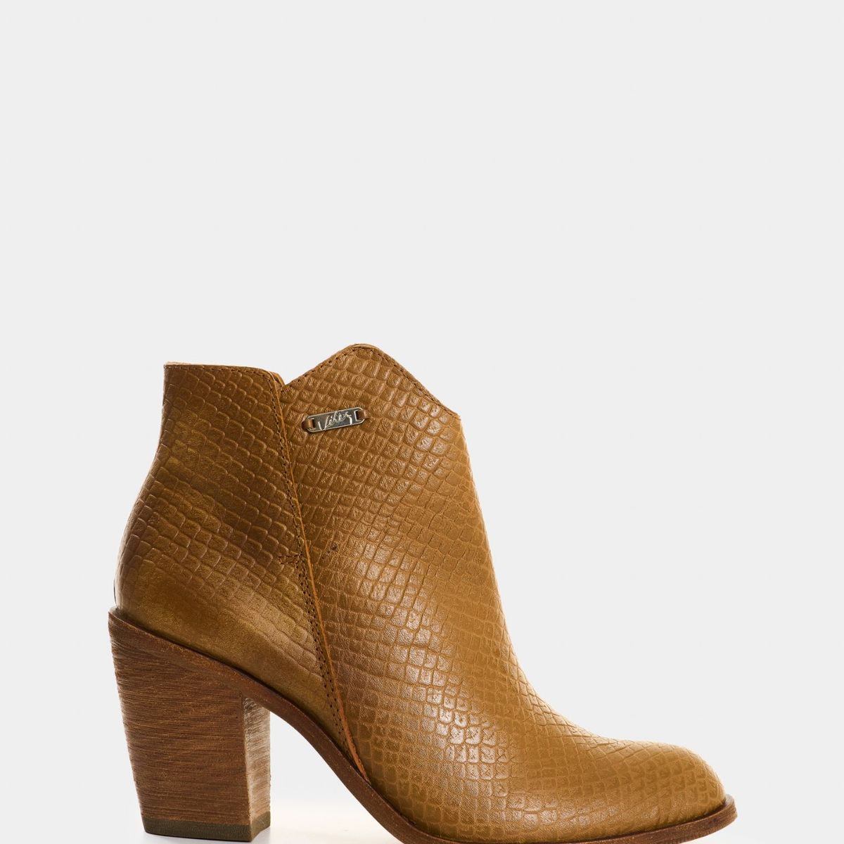 VELEZ - Vélez Botines De Cuero Grabado Para Mujer Alpha Miel