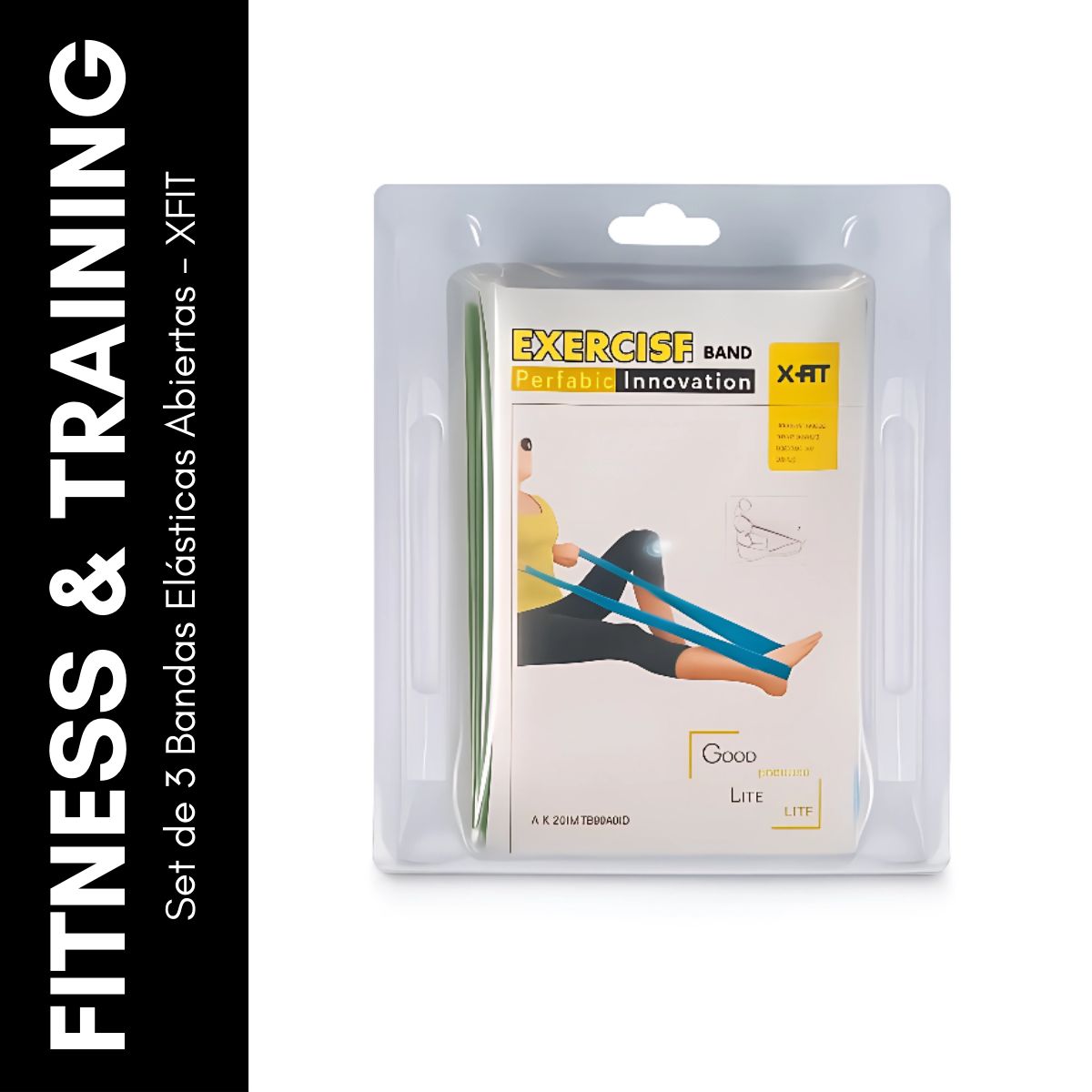 GENERICO - Set de 3 Bandas Elásticas Abiertas - XFIT