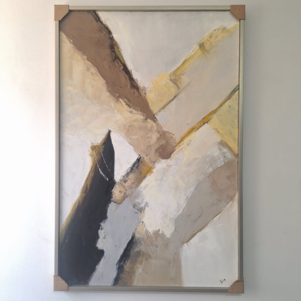 GENERICO - Cuadro decorativo al oleo abstracto 119x80 cm