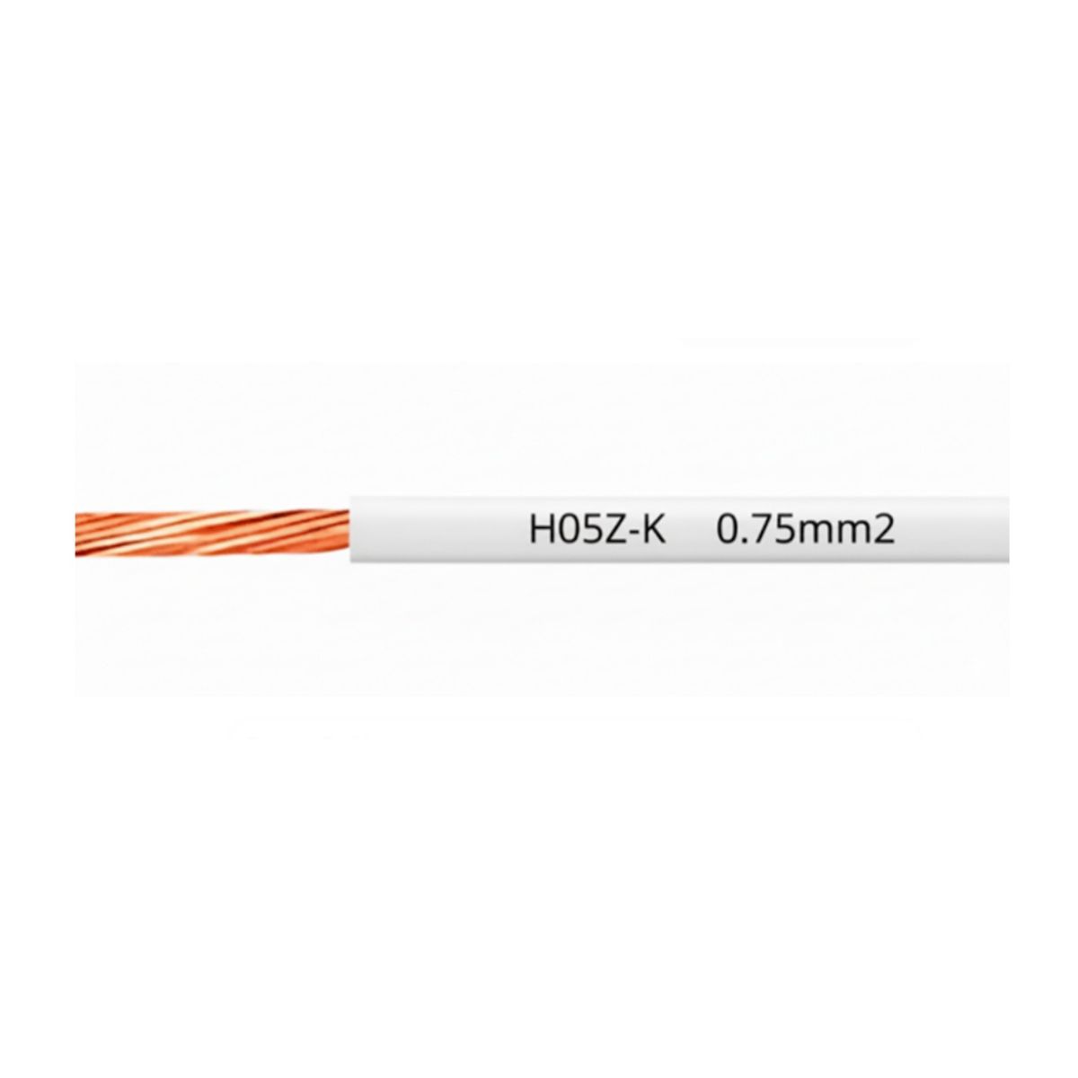 LAPP - Cable H05Z-K 90°C 300/500V 1x 0,75 mm2 libre de halógeno Blanco (rollox100 mts)