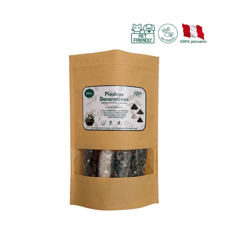 GREEN SUPPLY - Mix de Piedras Decorativas 820 g