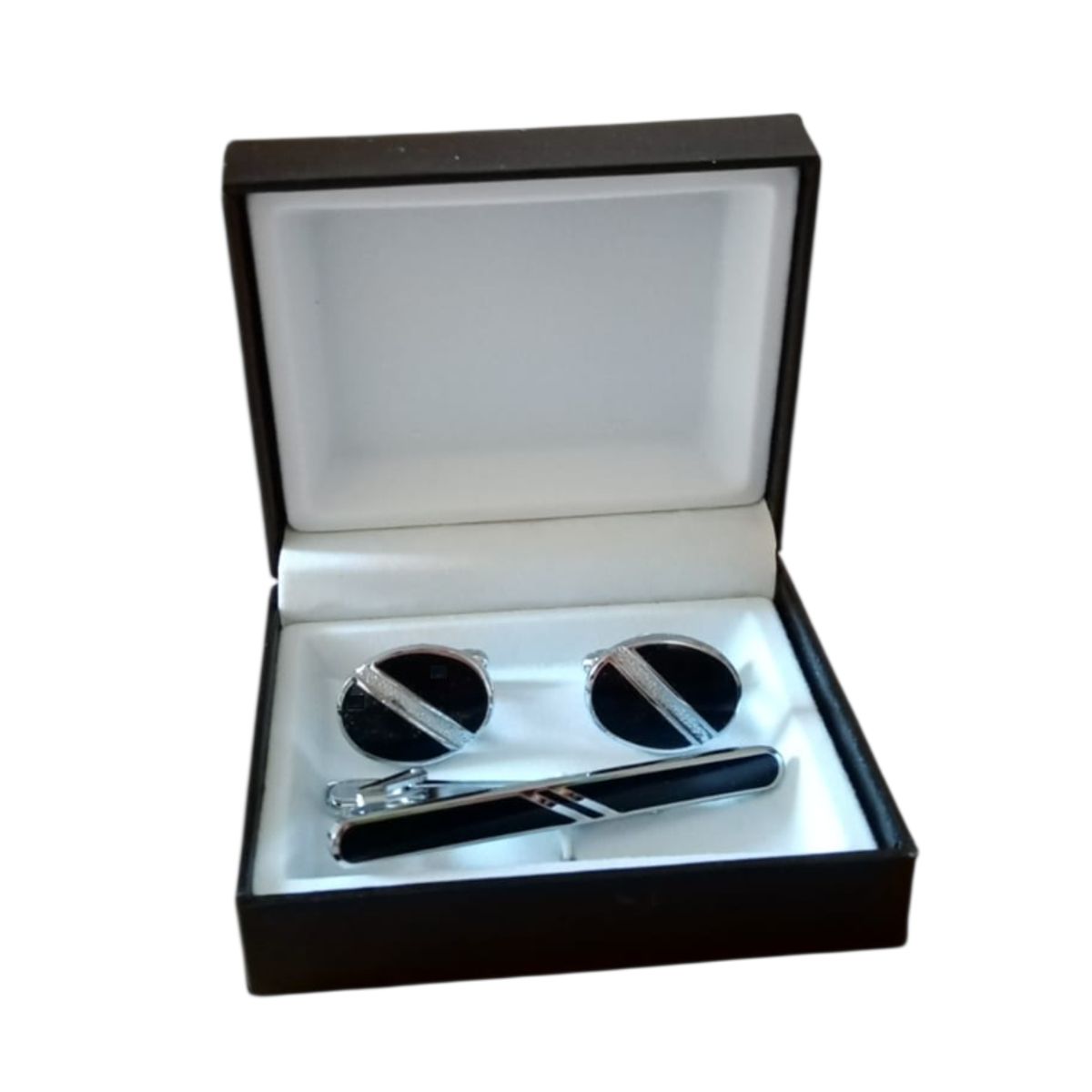 GENERICO - Set Gemelos con Pisa Corbata - Plateado