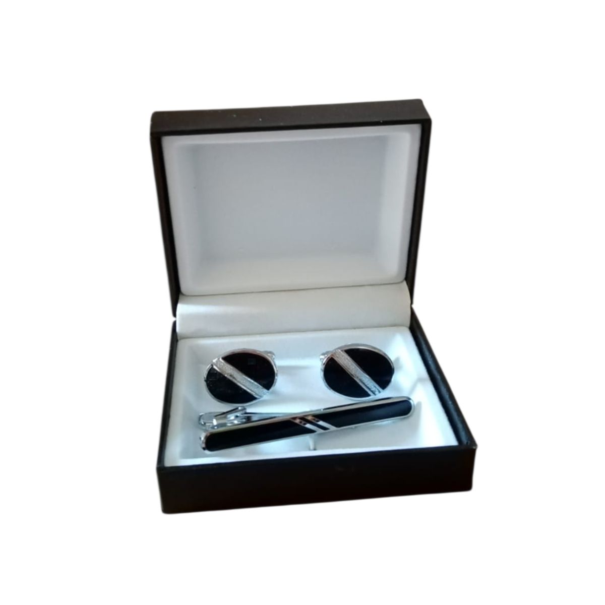 GENERICO - Set Gemelos con Pisa Corbata - Plateado