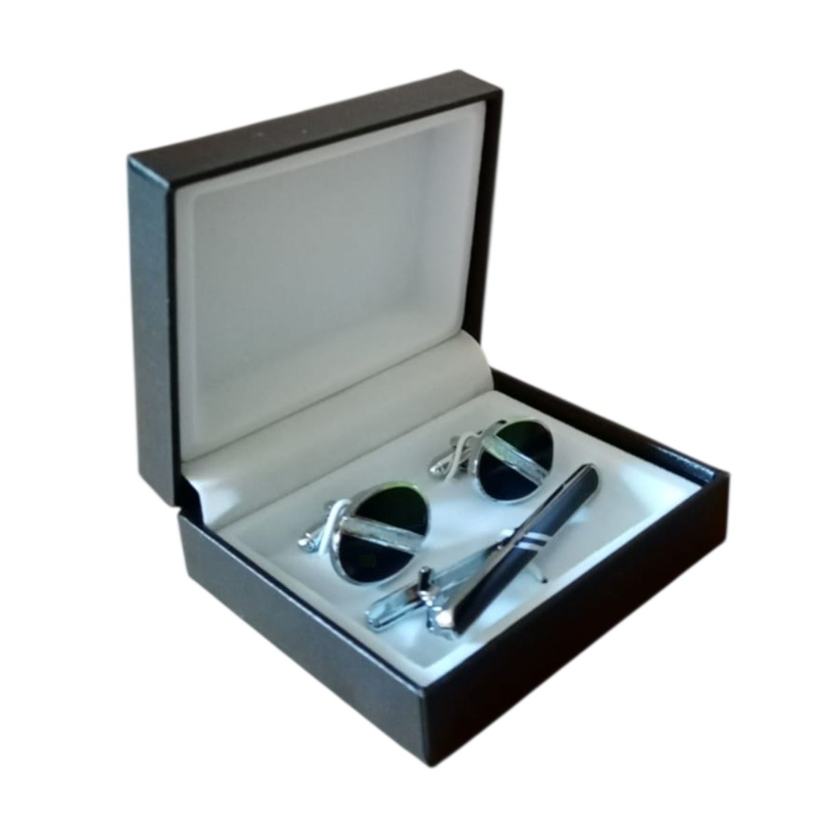 GENERICO - Set Gemelos con Pisa Corbata - Plateado