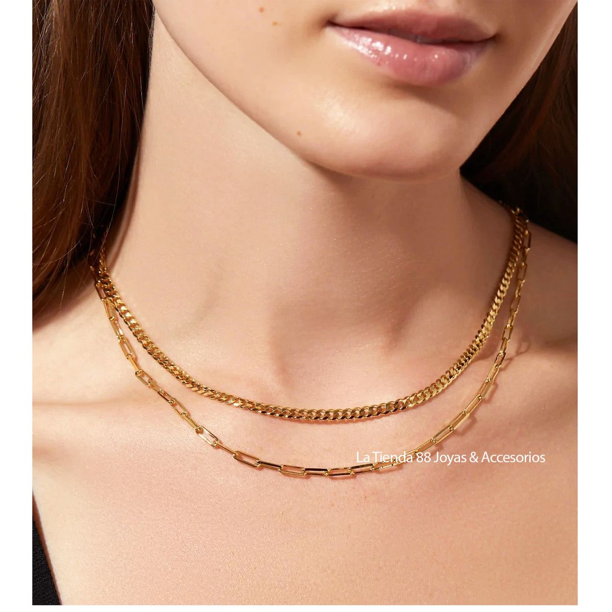 LA TIENDA 88 JOYAS Y ACCESORIOS - La Tienda 88 - Set Pack Collar y Pulsera Mujer Waterproof - Amarillo