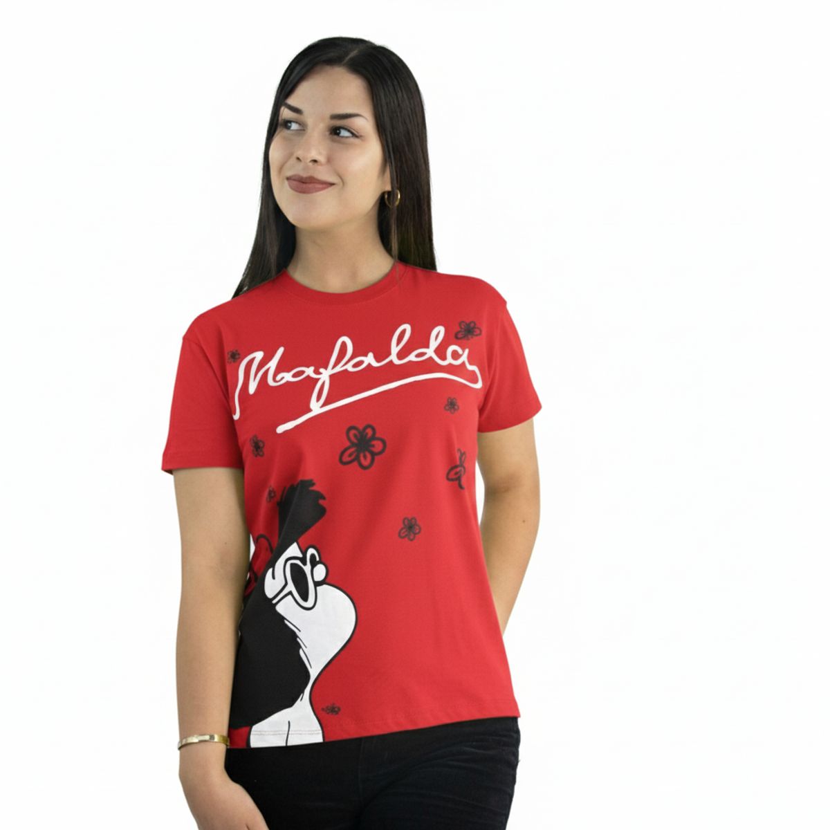 SPECTRUM - Polo Mujer Mafalda Manga Corta Algodón Rojo - SPECTRUM