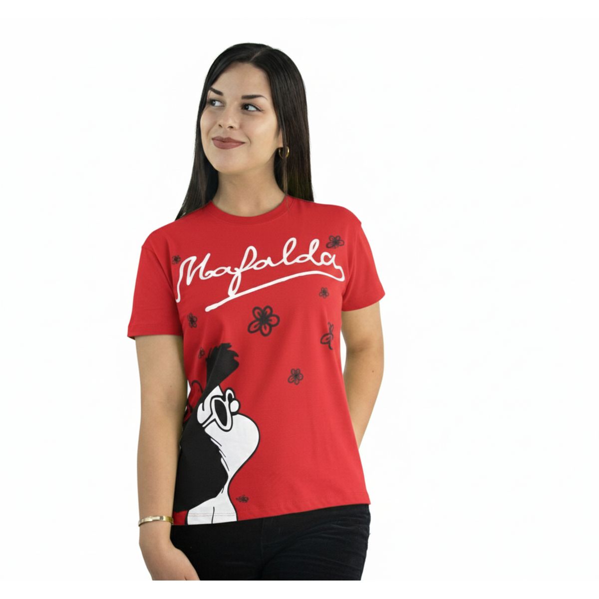 SPECTRUM - Polo Mujer Mafalda Manga Corta Algodón Rojo - SPECTRUM