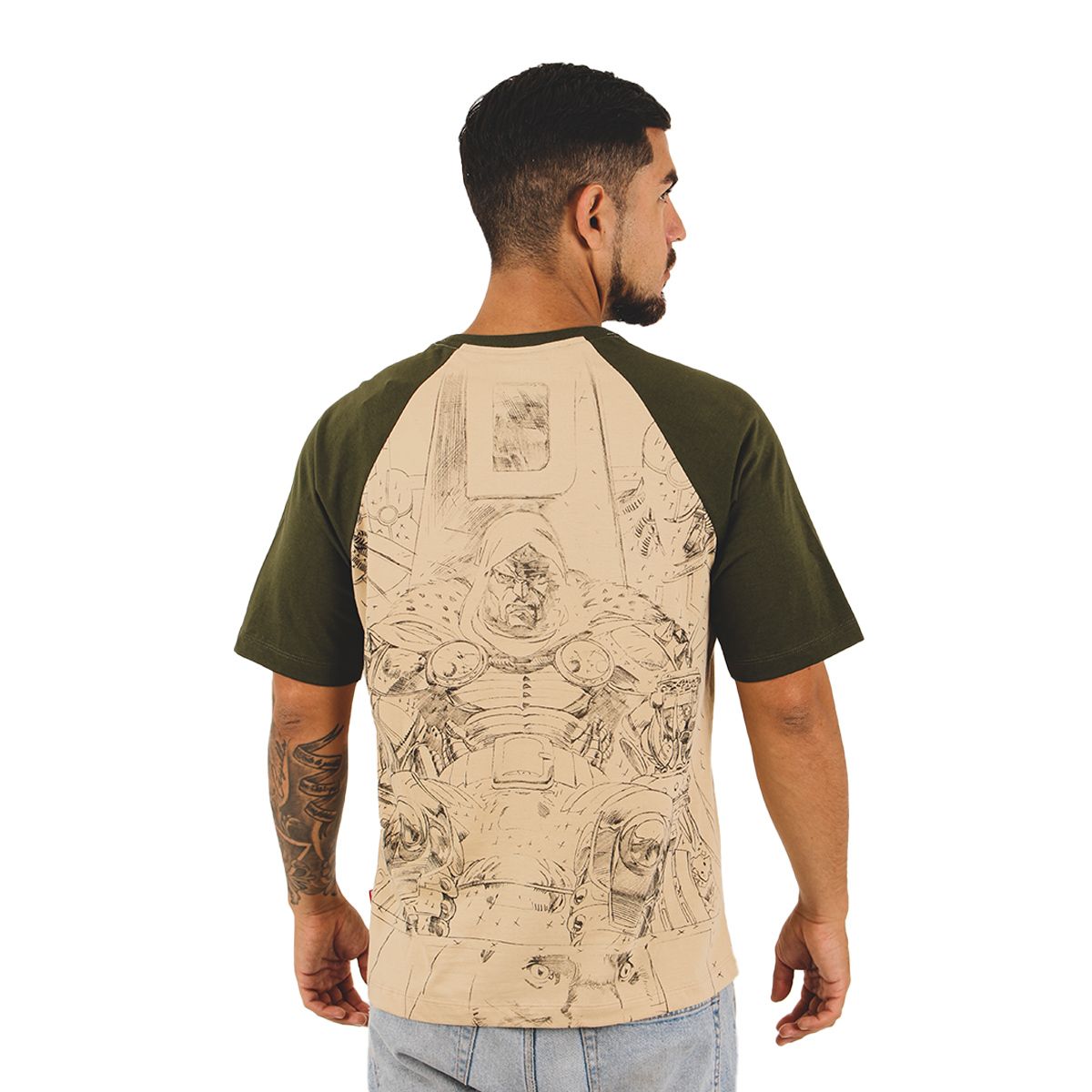 MARVEL - Polo Hombre Marvel Manga Corta Algodón Beige - MARVEL