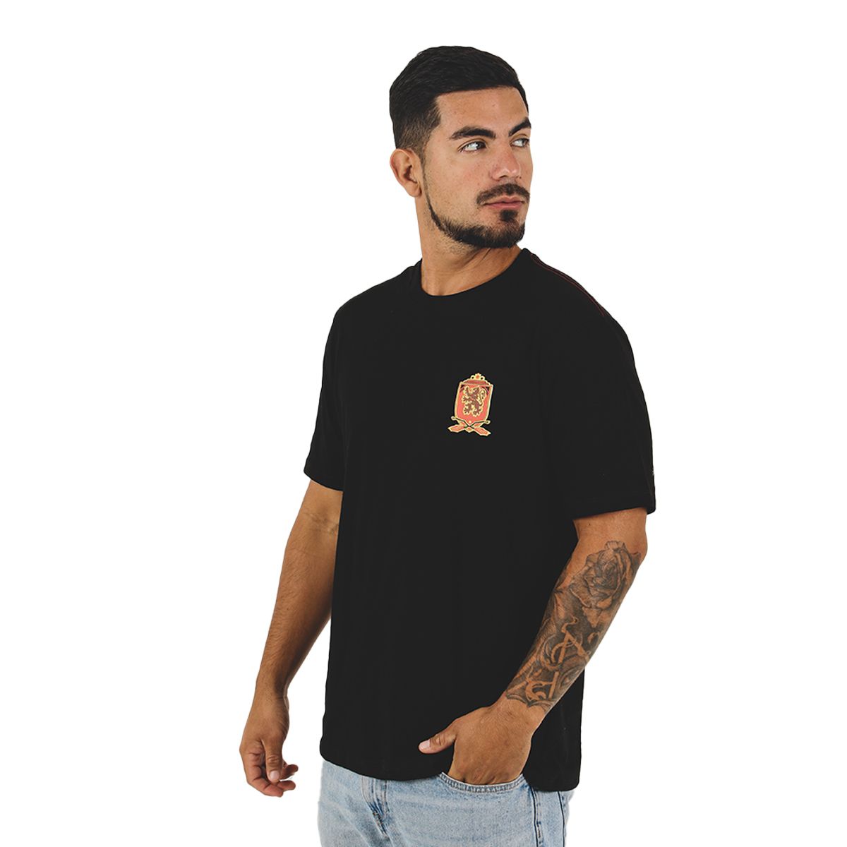 WARNER BROS - Polo Hombre Harry Potter Manga Corta Algodón Negro