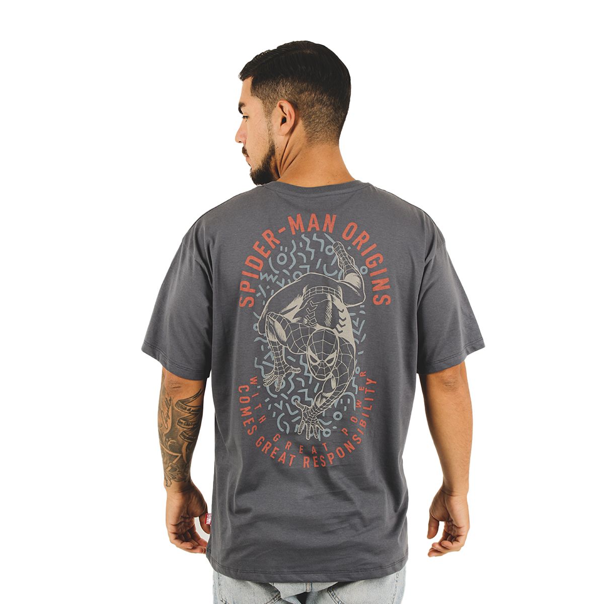 MARVEL - Polo Hombre Spiderman Manga Corta Algodón Acero - MARVEL