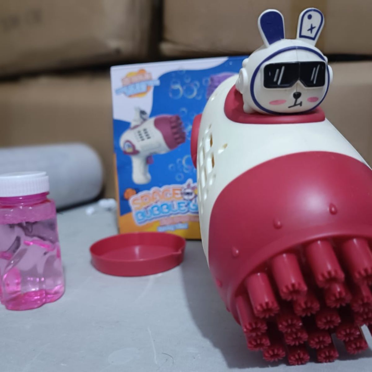 GENERICO - Máquina Automática De Burbujas Bubble Liquid 50Ml ROJO