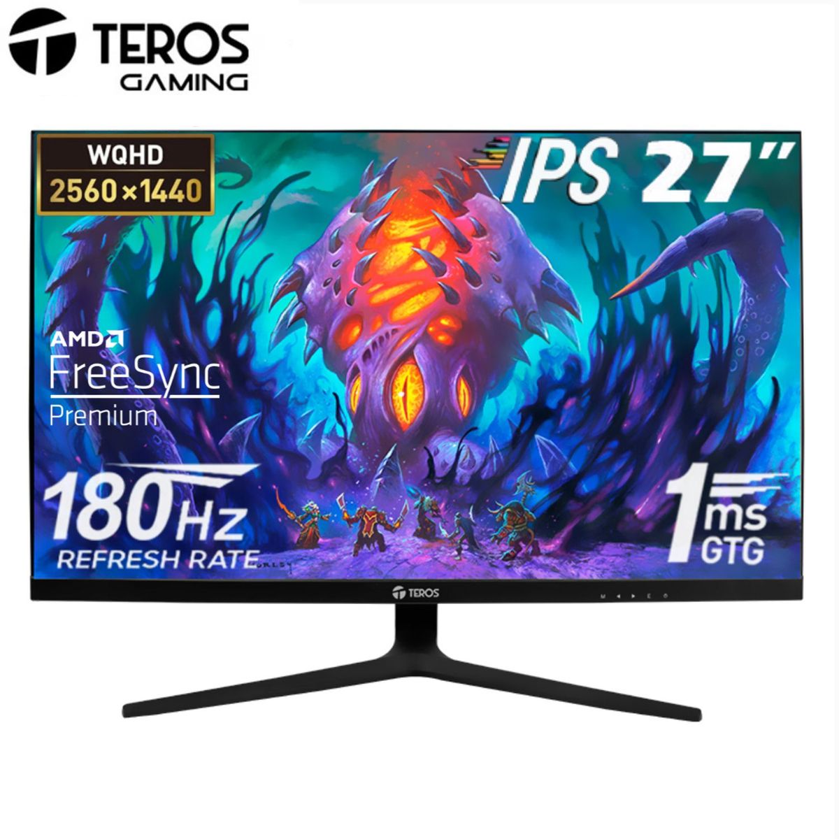 TEROS GAMING - Monitor plano gaming TEROS TE-2769G, 27"QHD 180 Hz, 1ms, HDMI