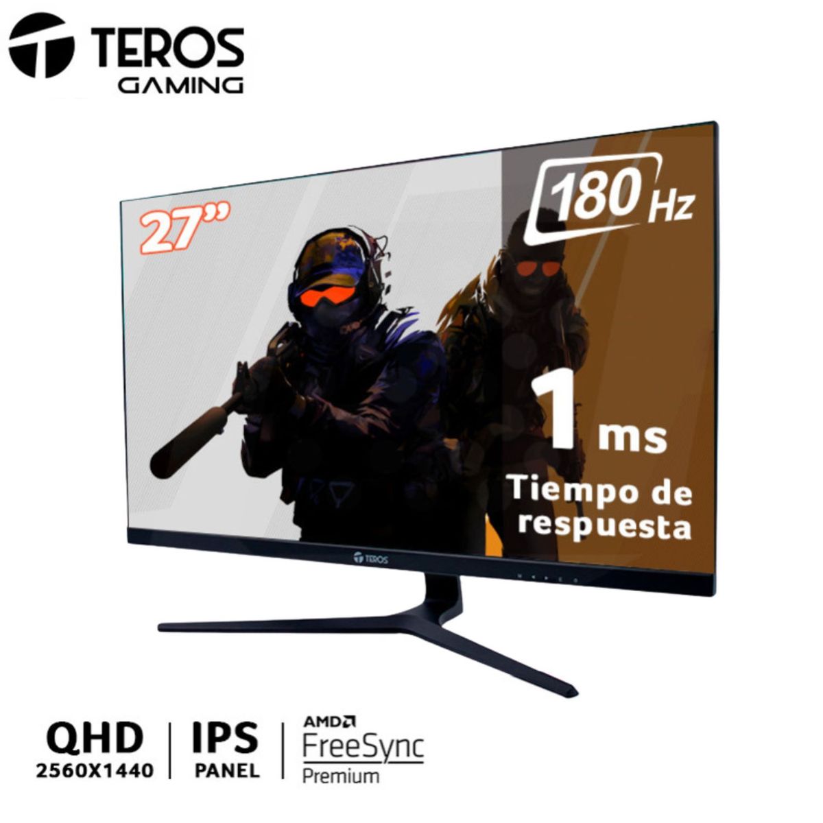 TEROS GAMING - Monitor plano gaming TEROS TE-2769G, 27"QHD 180 Hz, 1ms, HDMI