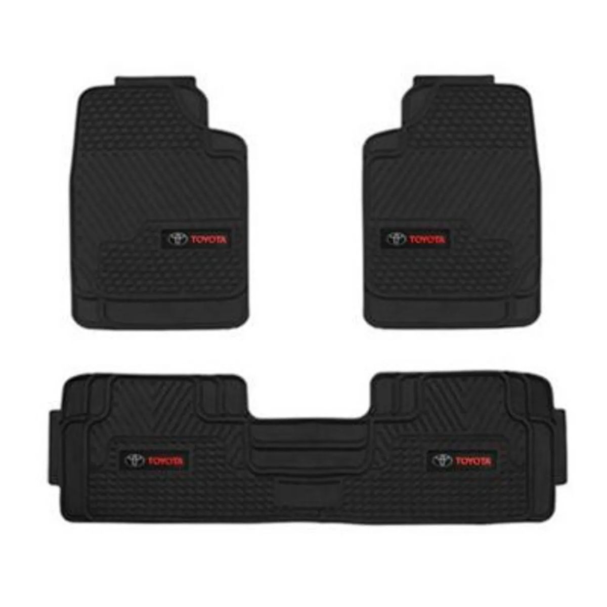 GENERICO - Piso De Jebe PVC Universal 3 Piezas Auto Camioneta Toyota