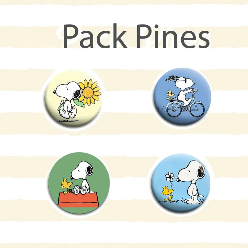 SNOOPY - Pack de pines x4 Snoopy 2