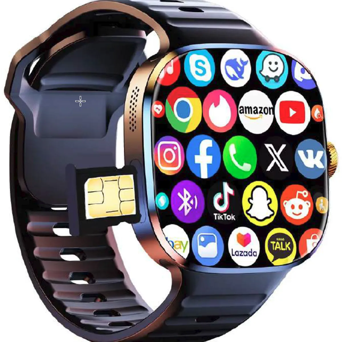 GENERICO - SmartWatch M99 Chip Android Pantalla Amoled 2.16 Negro