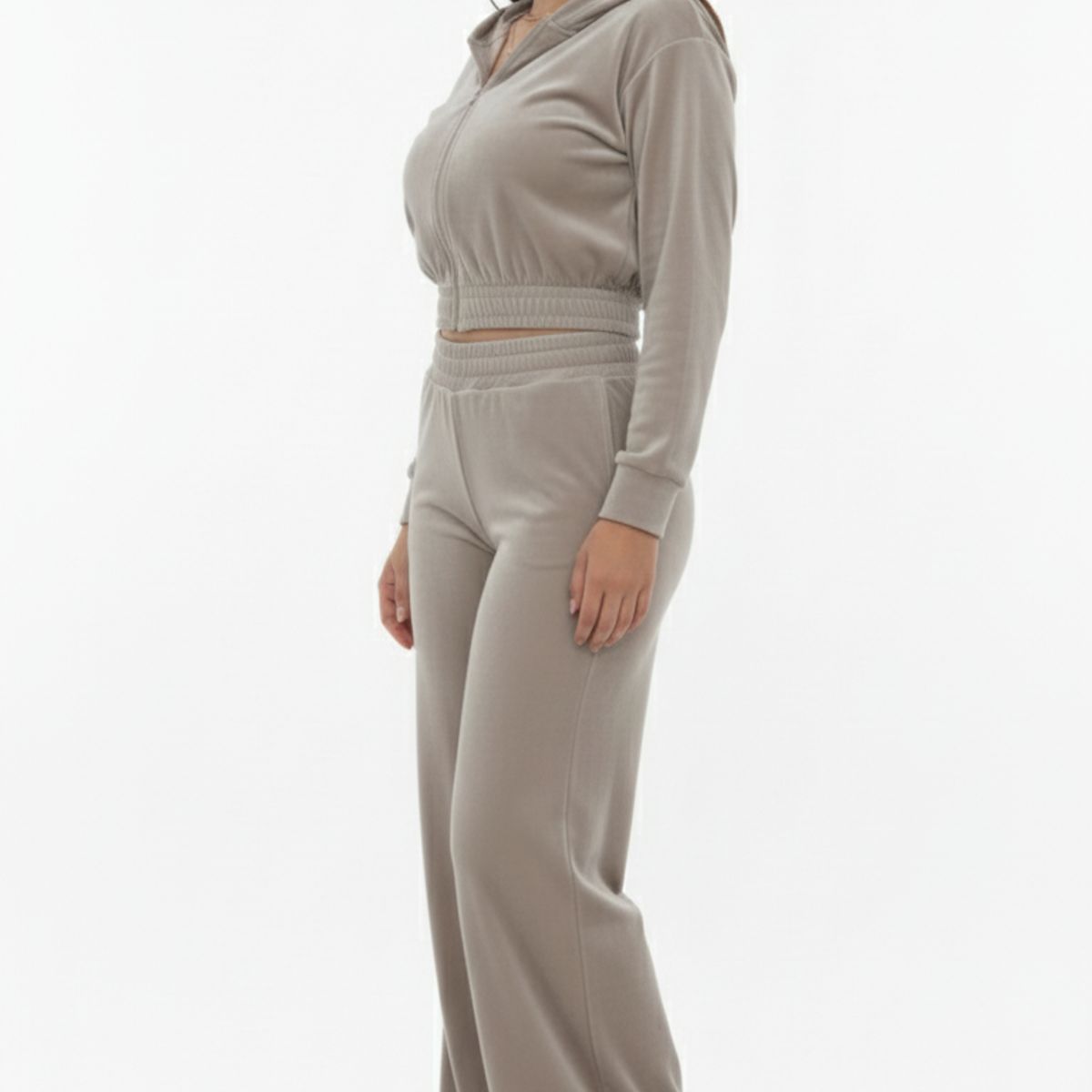 GAVISANDO - Conjunto bonny de piel suave - Casaca con cierre y Palazo