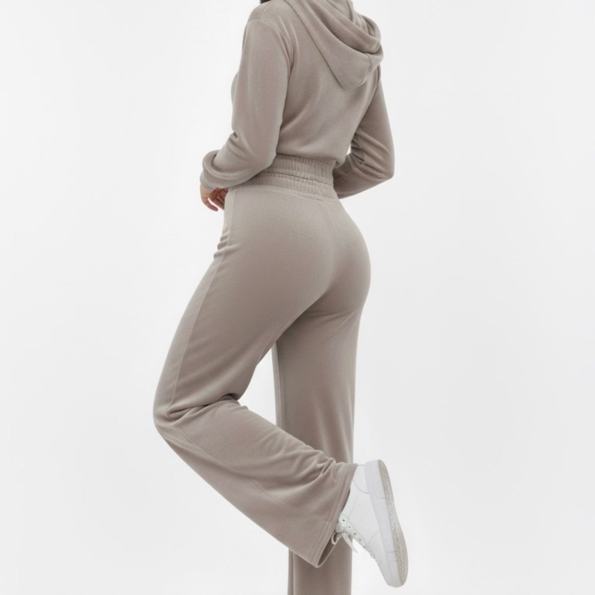 GAVISANDO - Conjunto bonny de piel suave - Casaca con cierre y Palazo