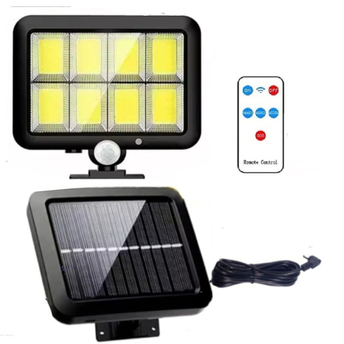 GENERICO - Reflector Lampara para Exteriores Luz LED con Panel Solar