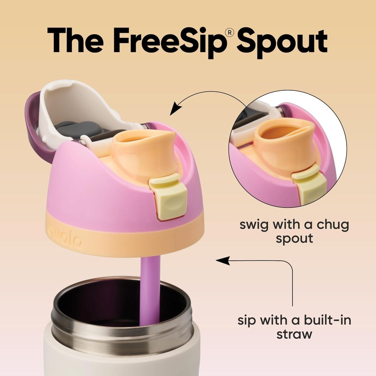 GENERICO - OWALA DE ACERO INOXIDABLE PARA DEPORTES Y VIAJES 24 ONZAS