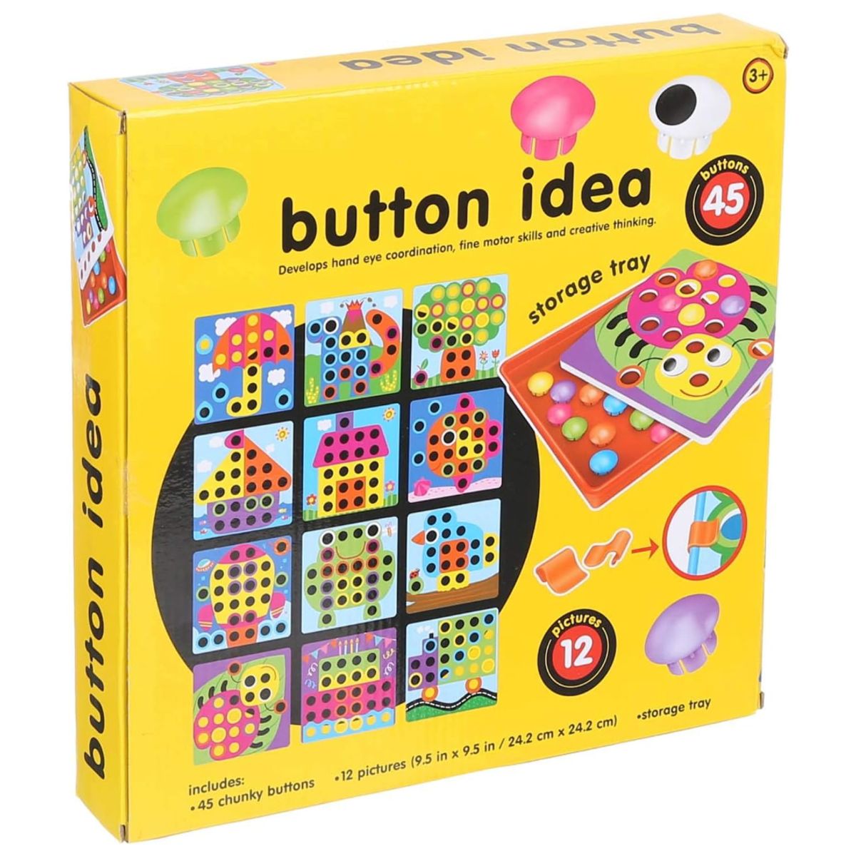 GENERICO - Rompecabezas 3D para Niños con Botones Coloridos