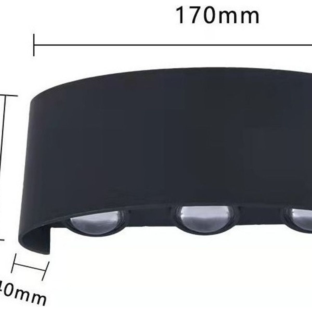 ANYHOGAR - Luz Led Foco Aplique Pared 6 Leds Luz Fría Exterior