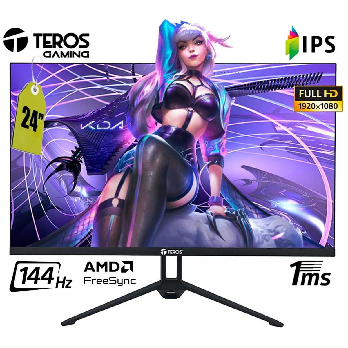 TEROS GAMING - Monitor TE-2417S TEROS  24" FHD IPS 144Hz HDMI DP VESA FreeSync