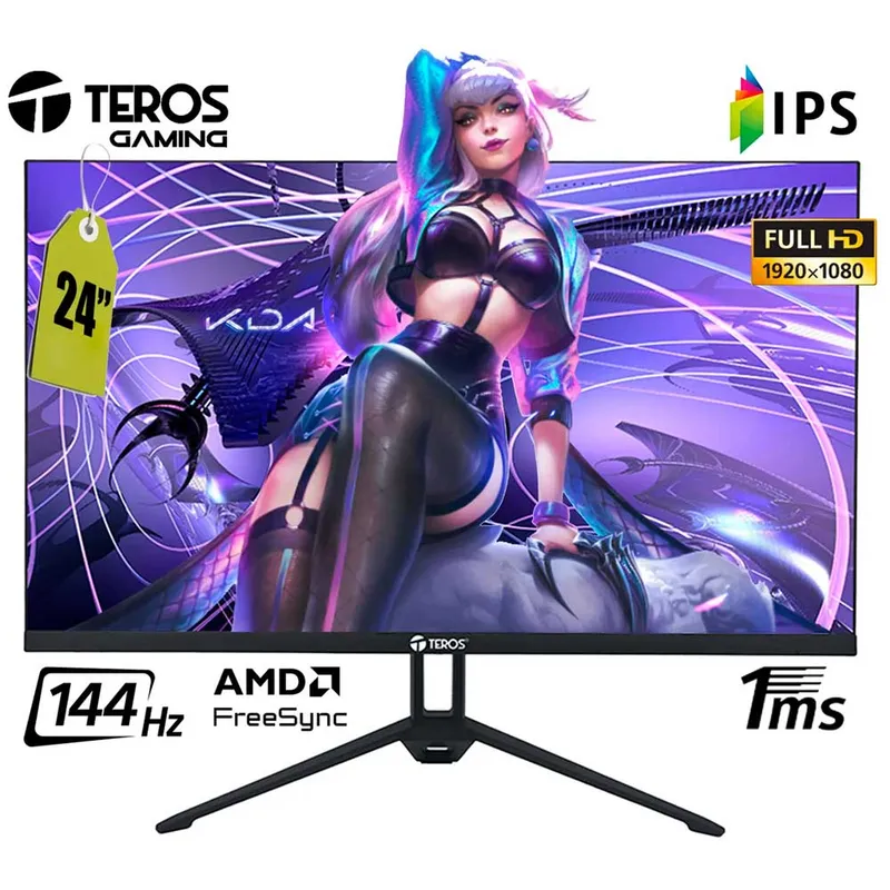 TEROS GAMING - Monitor TE-2417S TEROS  24" FHD IPS 144Hz HDMI DP VESA FreeSync