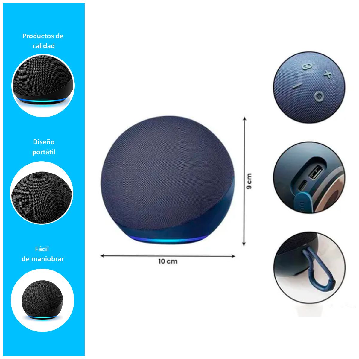 GENERICO - Parlante Inteligente Alaxe Negro