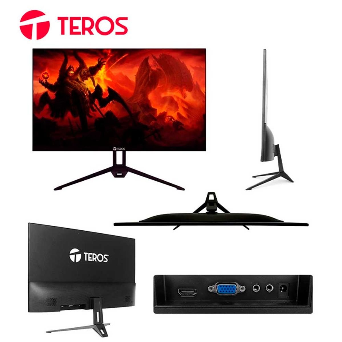 TEROS GAMING - Monitor flat TEROS TE-2415S 238 FHD IPS HDMI VGA speaker