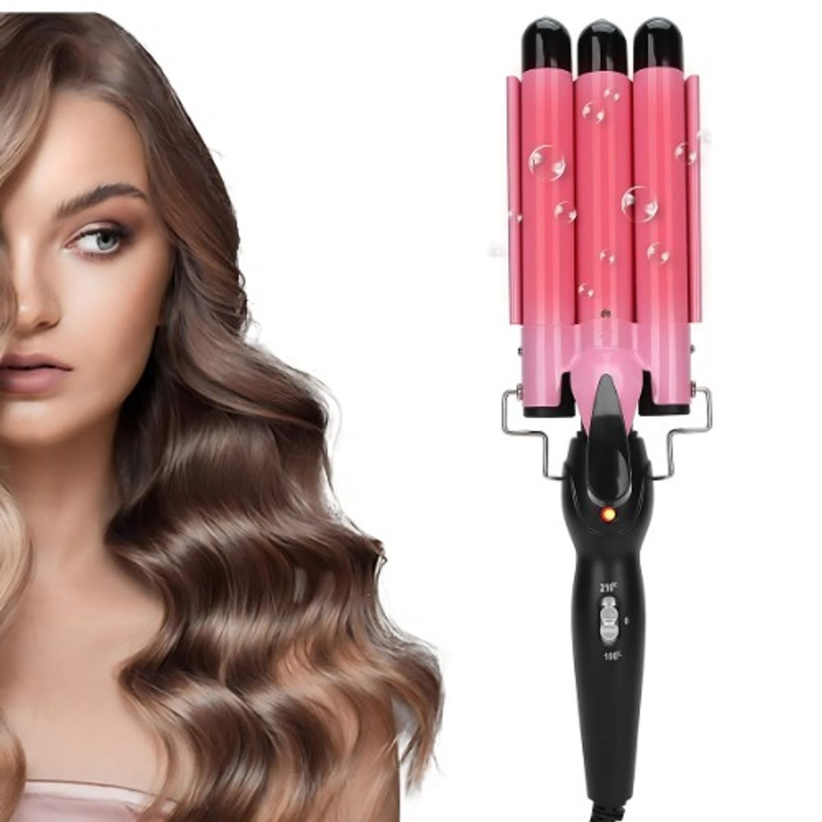 ROSH - Rizador Profesional Ondulador de 3 Barriles para Cabello