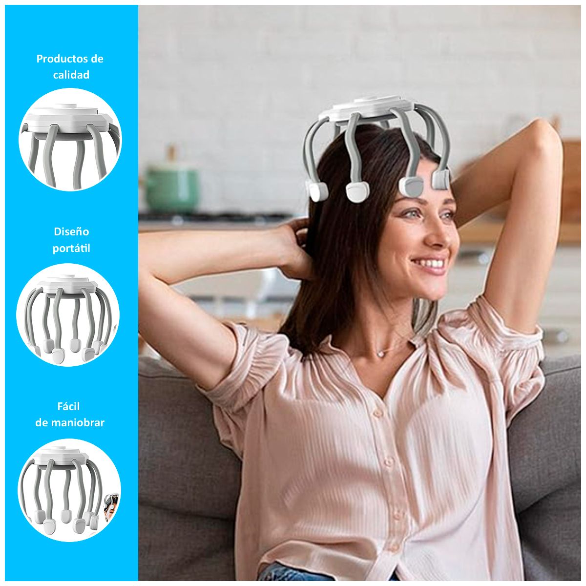 GENERICO - Masajeador de cuero cabelludo ultra pulpo