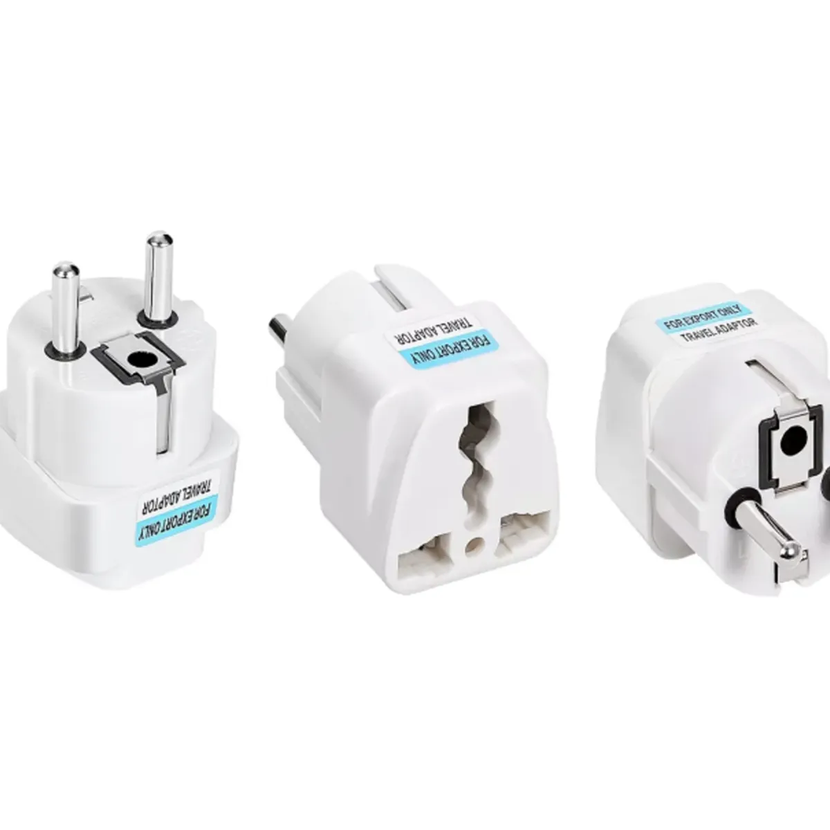 GENERICO - Pack de 3 Adaptadores de Enchufe Universal Europeo – De Viaje
