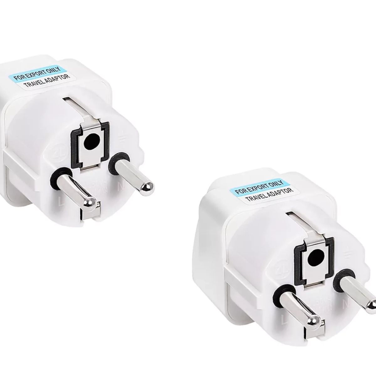 GENERICO - Pack de 2 Adaptadores de Enchufe Universal Europeo – De Viaje